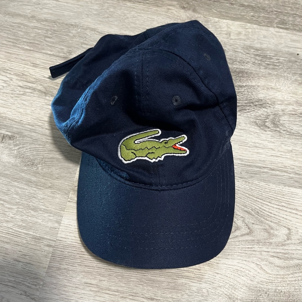 Lacoste Navy Blue Crocodile Badge Cotton Twill Cap (OS)